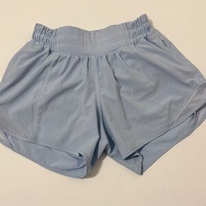 Lululemon Blue Linen Hotty Hot 4in Shorts - Size 0